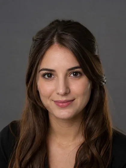 Portrait with round expressive eyes