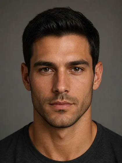 Portrait highlighting cheekbones and jawline