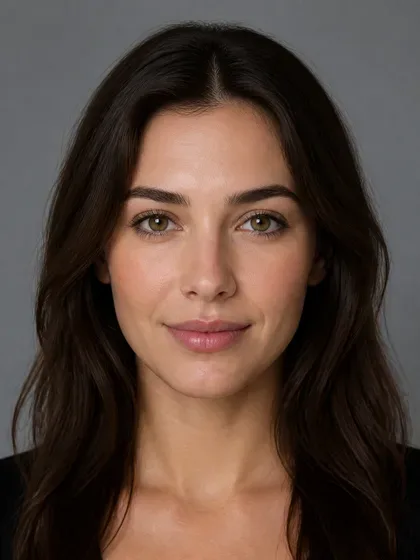 Portrait showing forehead and chin balance