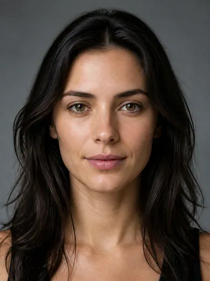 Portrait with even facial spacing