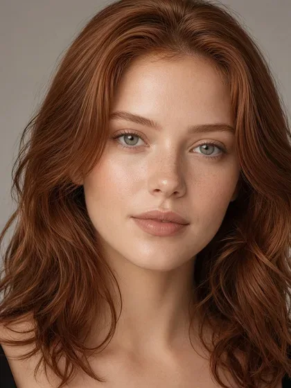 Warm copper hairstyle for women