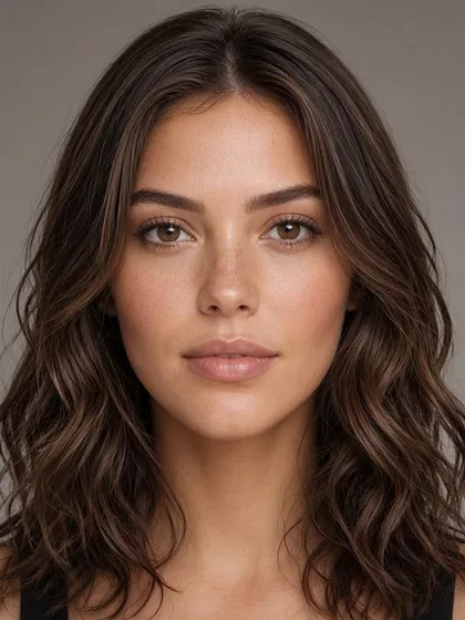 Dark waves hairstyle for women