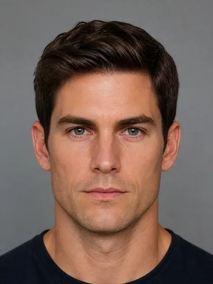 Front-facing portrait with visible jaw contour