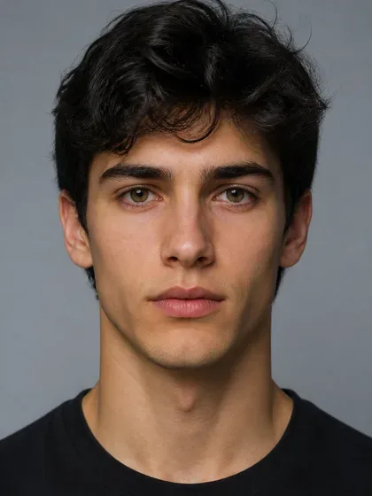 Portrait with balanced facial structure