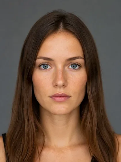 Symmetrical front-facing portrait