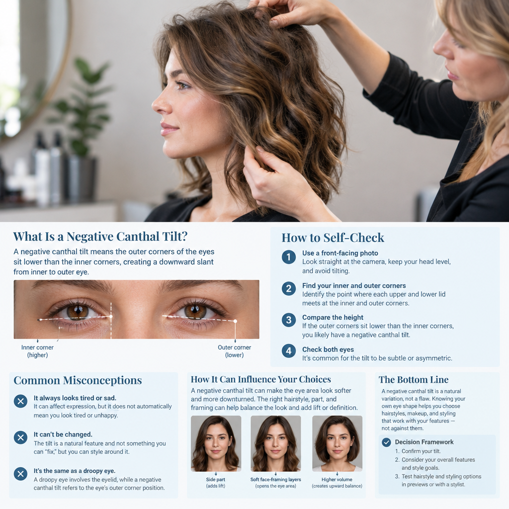 Stylist shaping crown volume and a face-framing layer on a woman.