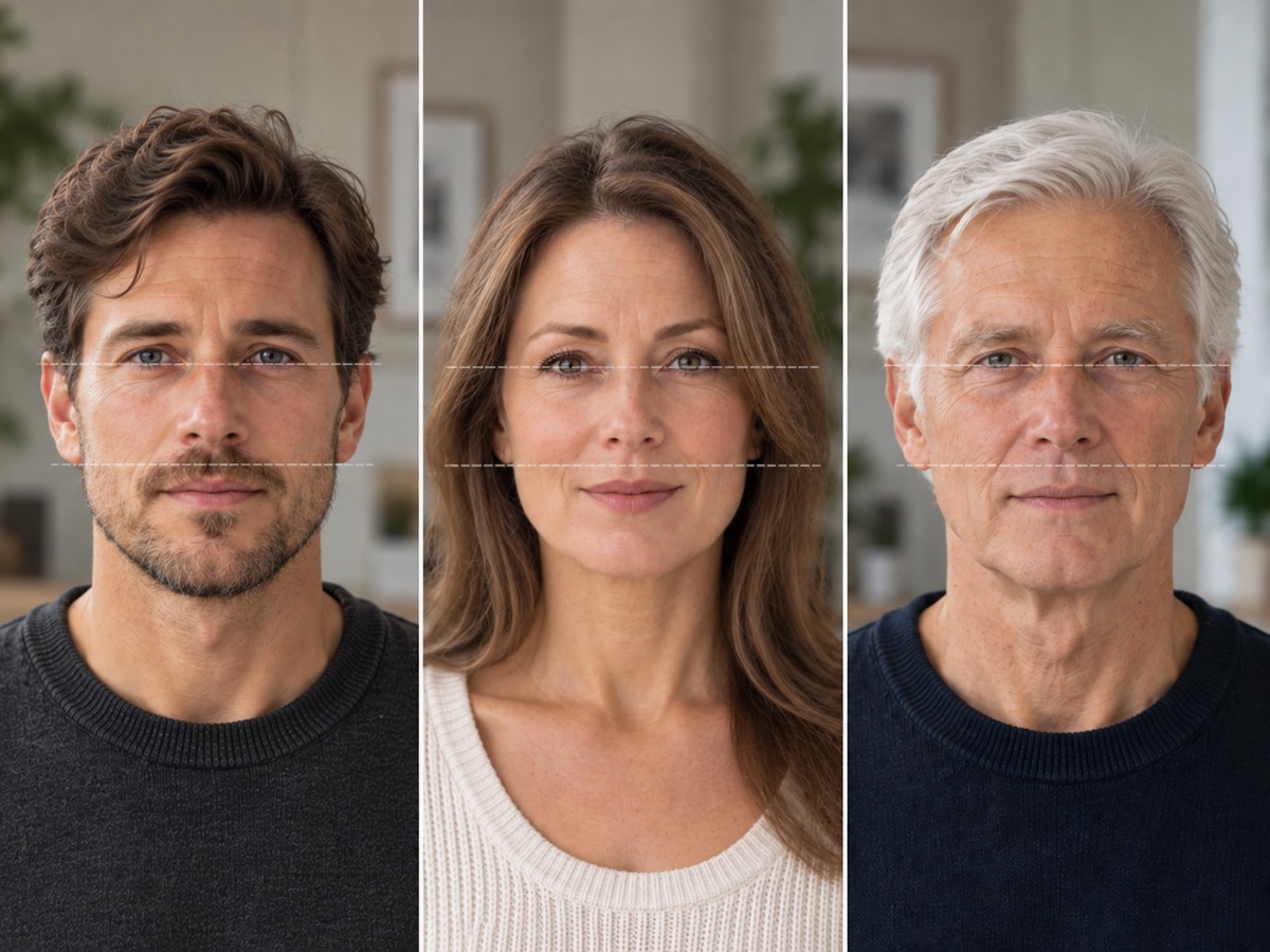 Different Distributions of Vertical Facial Height